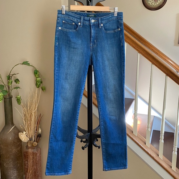 Ralph Lauren Premier Straight Mid Rise Leg Jeans Size 6P - Picture 4 of 16